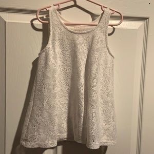 Sonoma lace white tank top